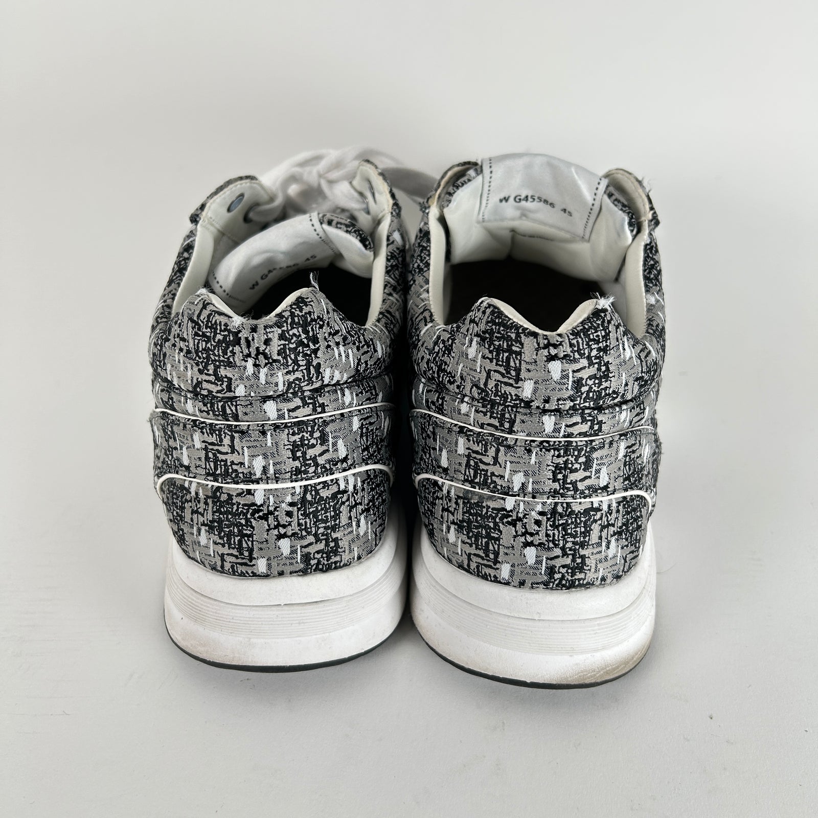 Chanel Tweed Technical Knit Interlocking CC Trainer Size 45