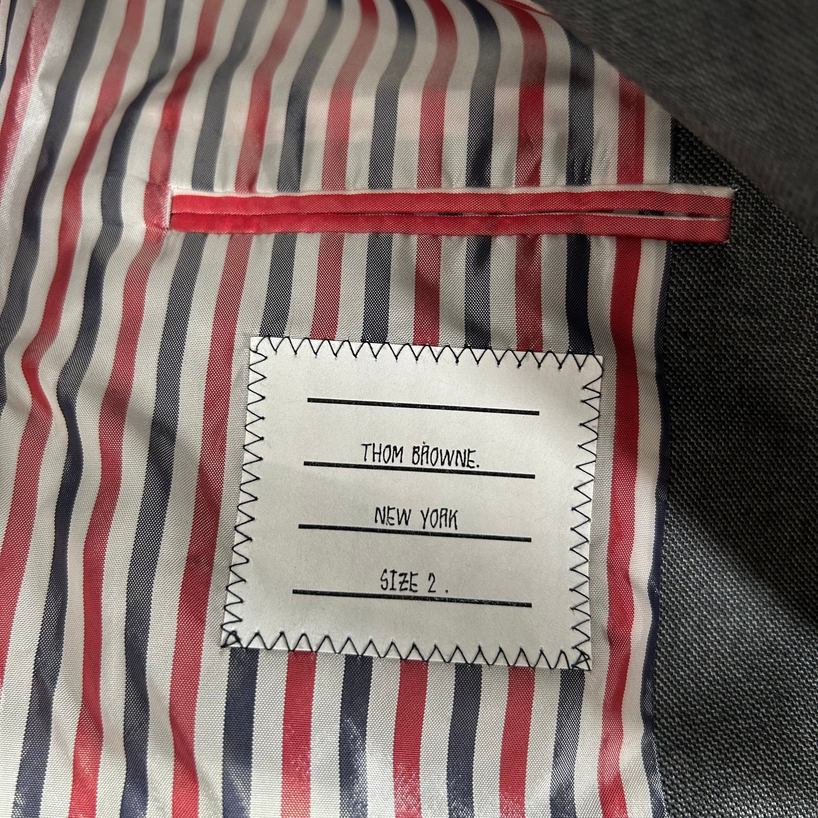 Thom Browne Grey Suit Trench Coat