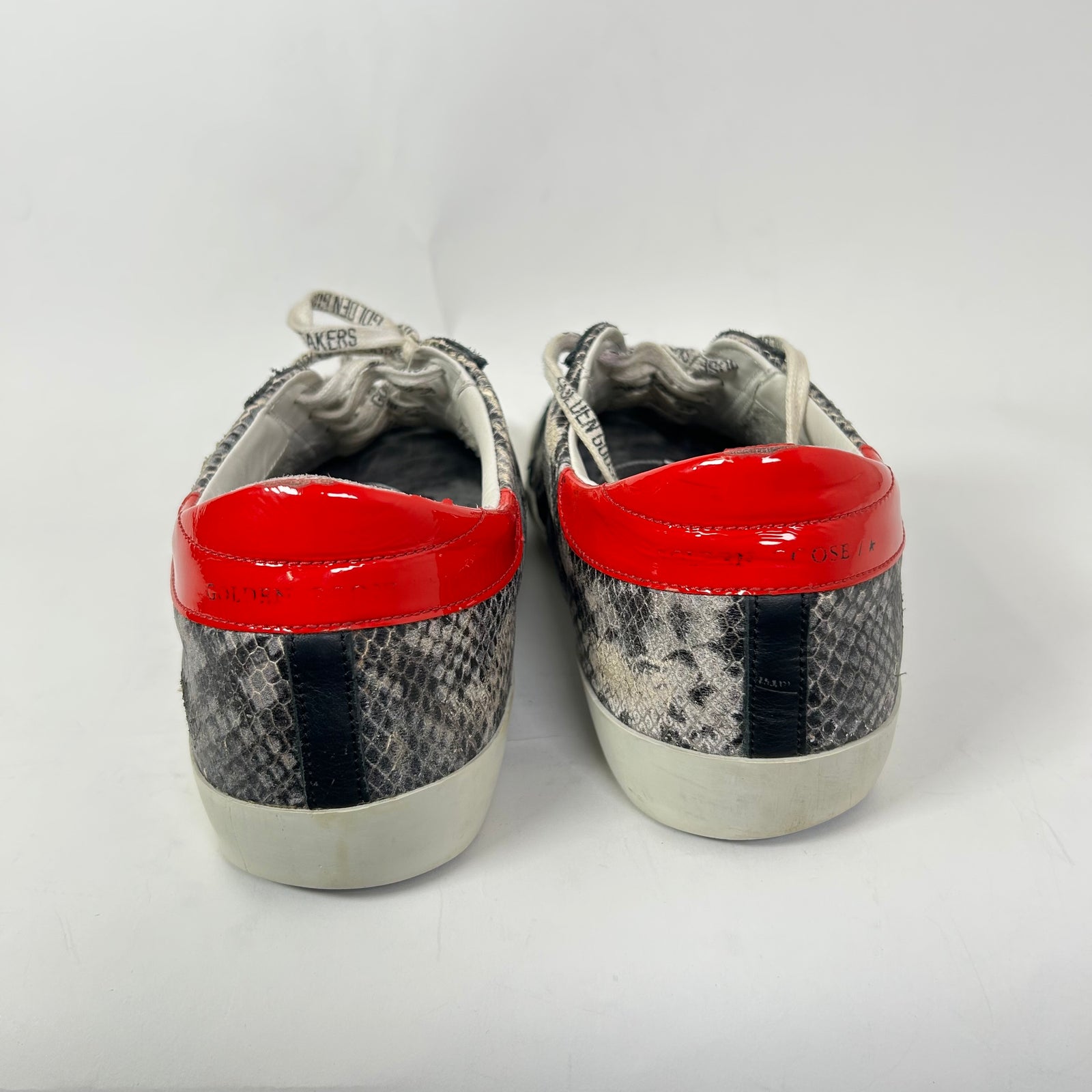 Golden Goose Grey/Red Python Superstar Size 45