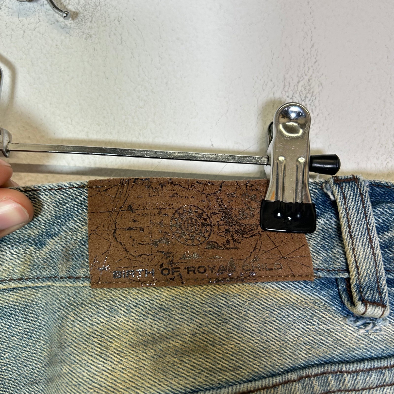 Birth of Royal Child Dirty-Washed Waxed Baggy Jeans
