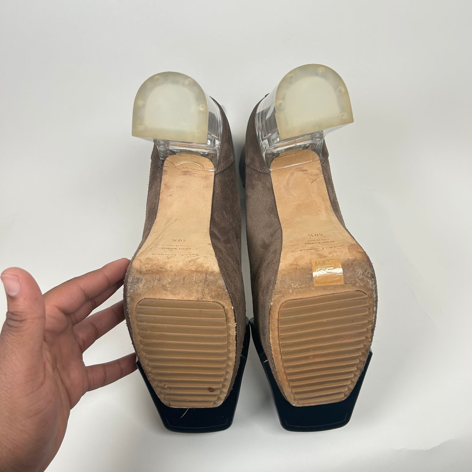 Rick Owens Dust Suede Kiss Heels Size 40.5