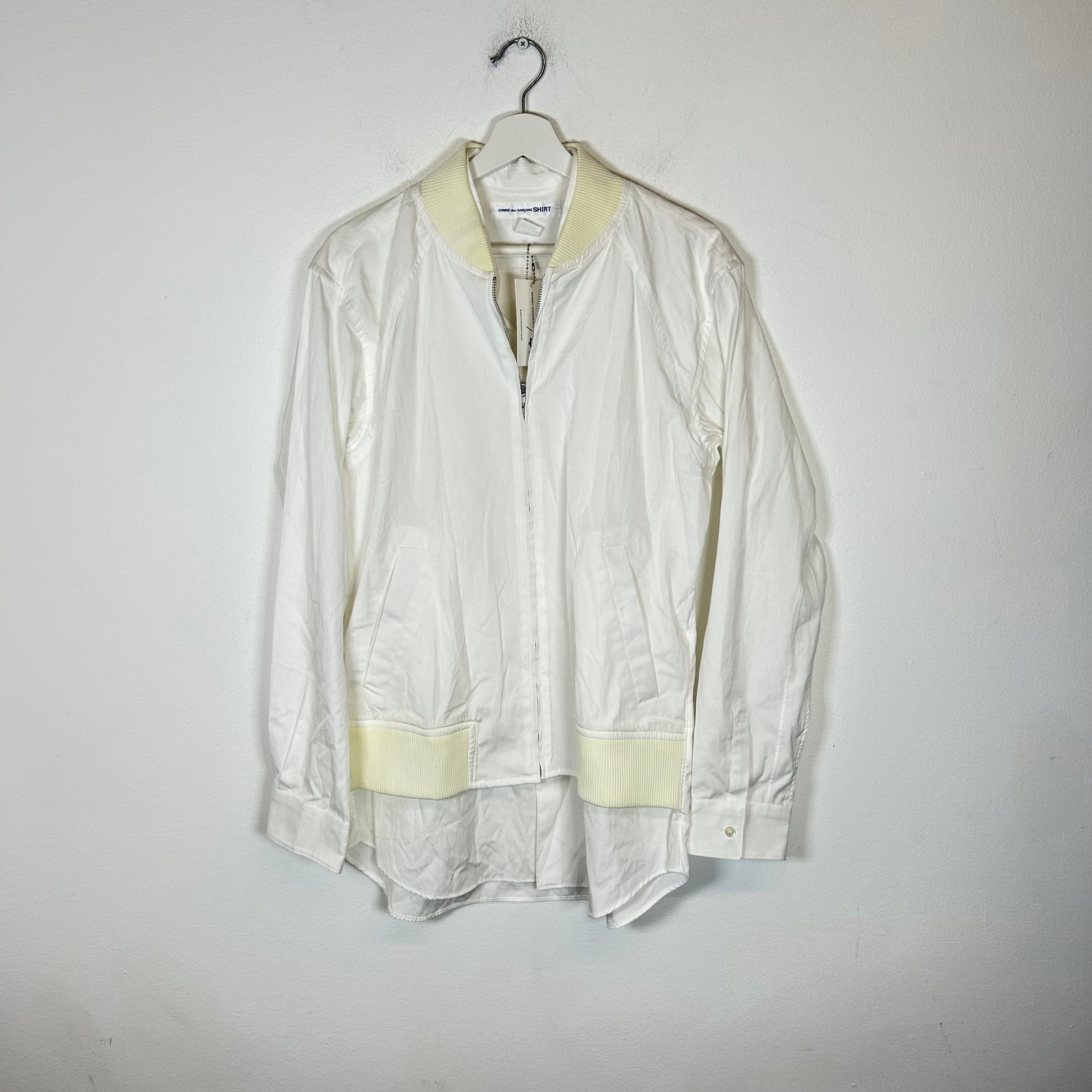 CDG SHIRT White Hybrid Jacket Size L