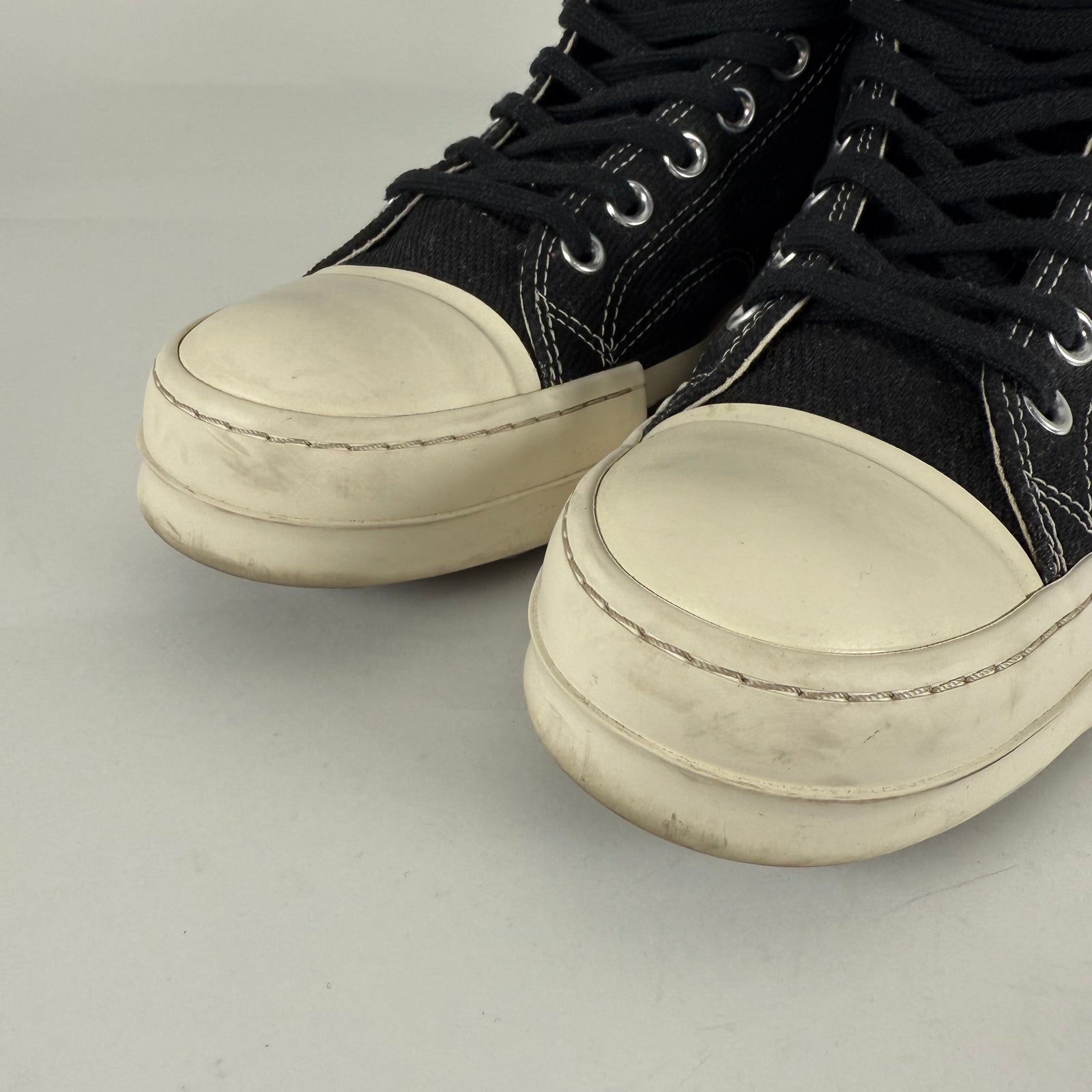 Rick Owens DrkShdw 'Drkstar' Black Hightop Converse Size 9