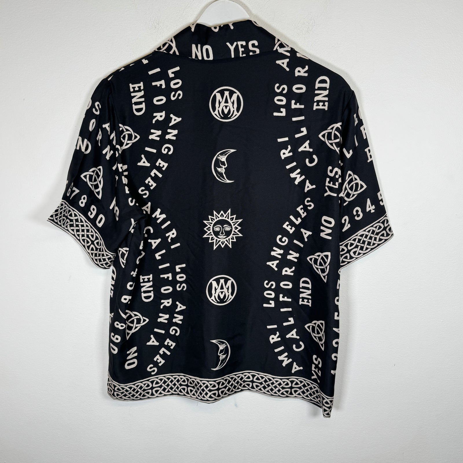 Amiri Ouija Board Silk Bowling Shirt Size M