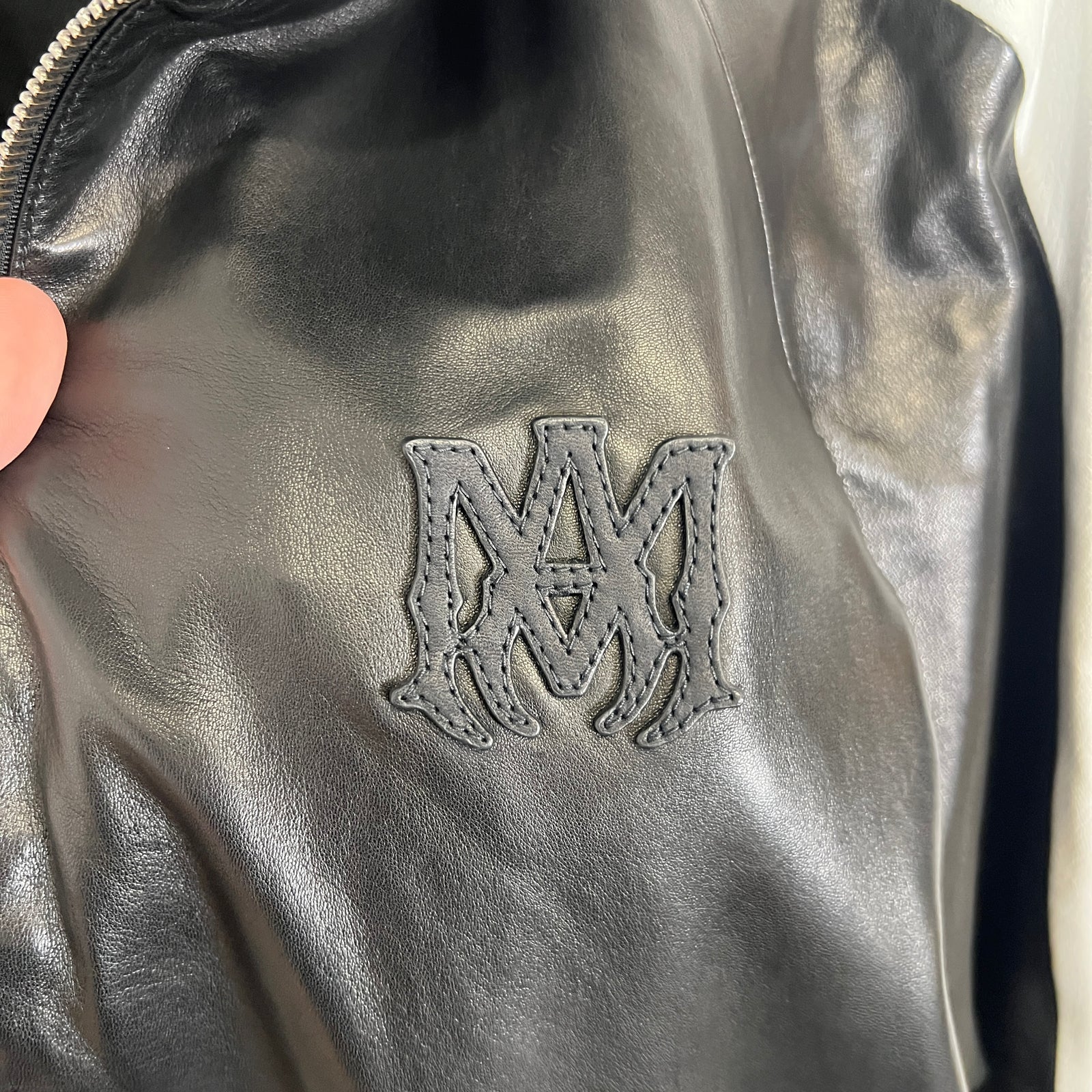 Amiri Leather AM Zip Jacket Size L