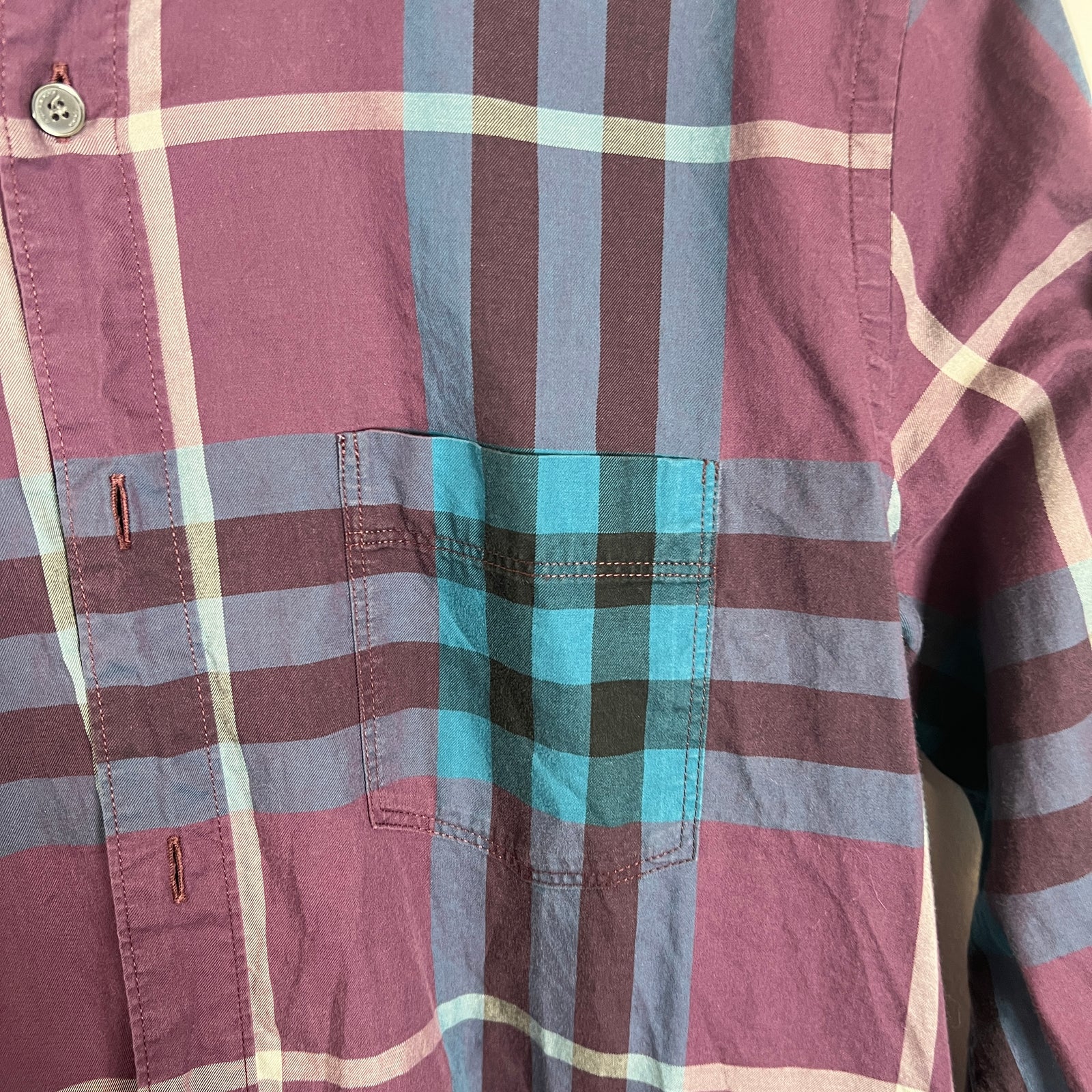Burberry Purple & Teal Size L