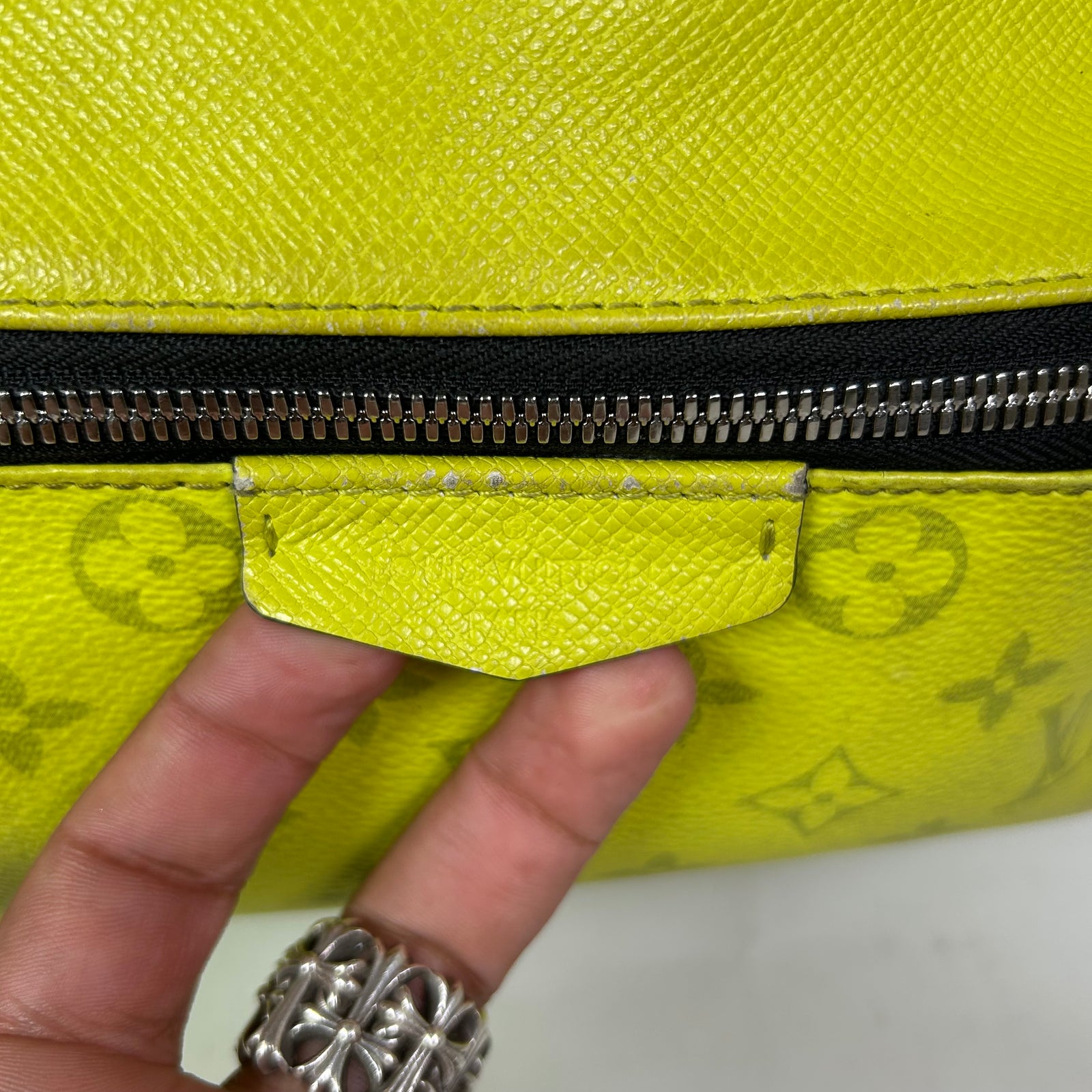 Louis Vuitton Yellow Taigarama Monogram Discovery Backpack