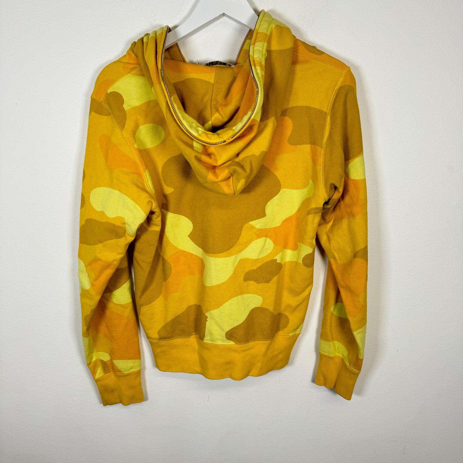 Bape Yellow Camo Full Zip Hoodie Size S