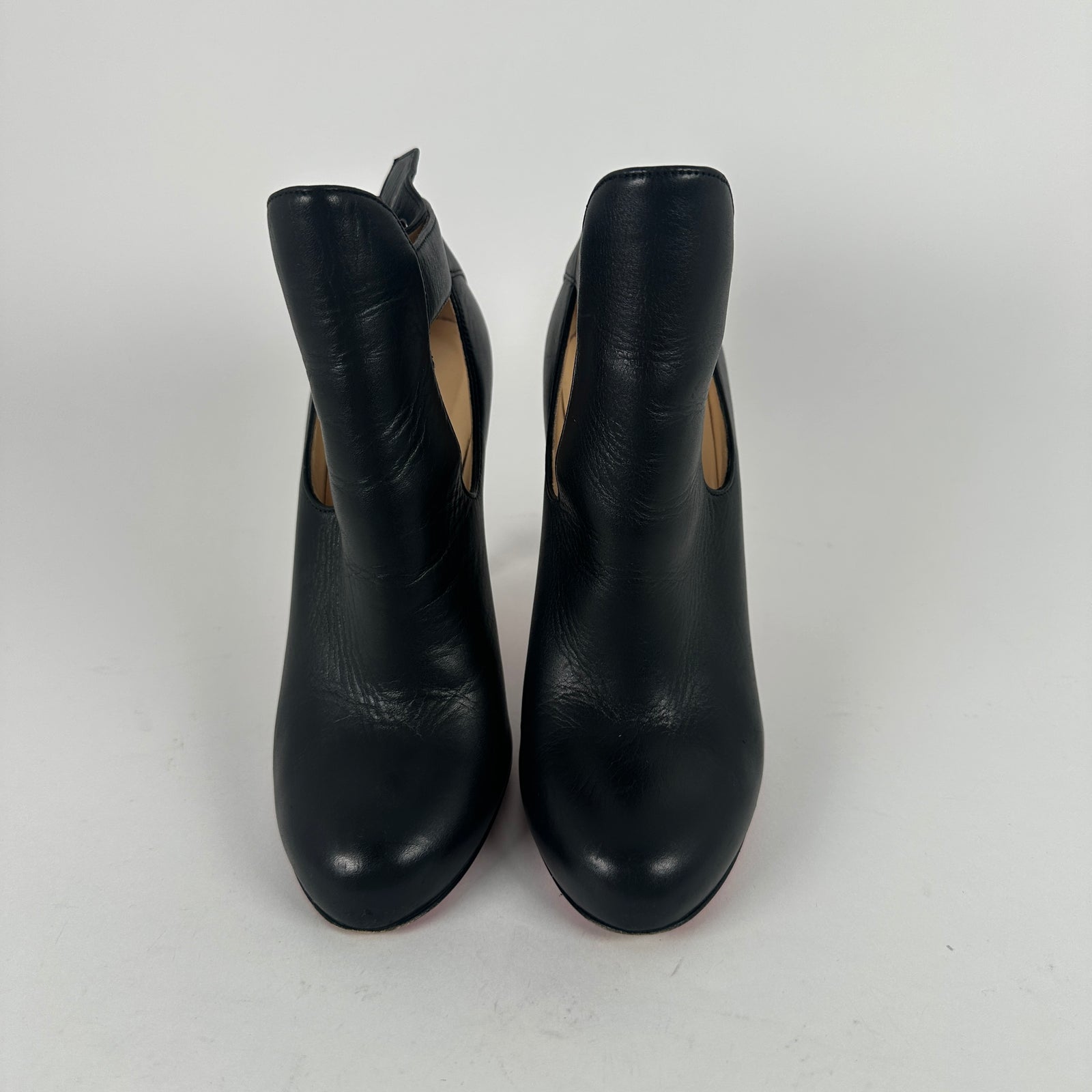Christian Louboutin Black Ankle Strap Bootie Size 36.5