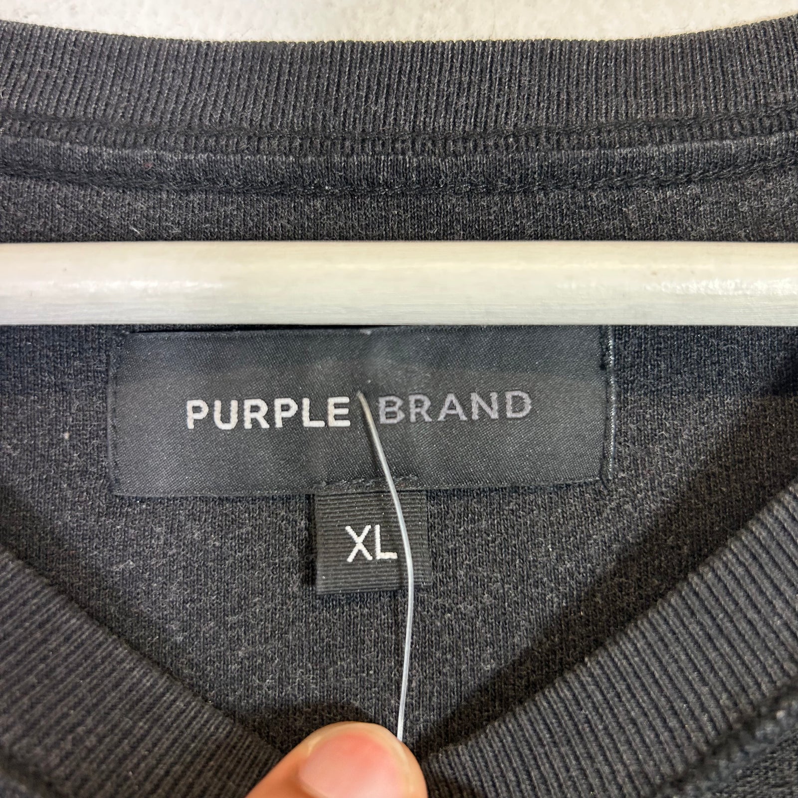 Purple Brand Black Metal Logo T-Shirt Size XL