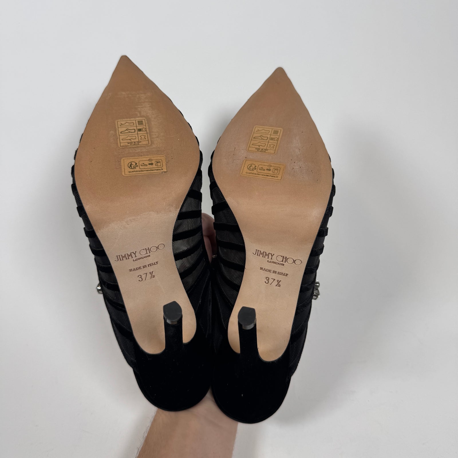 Jimmy Choo Bing 100 Crystal Embellished Heels Size 37.5
