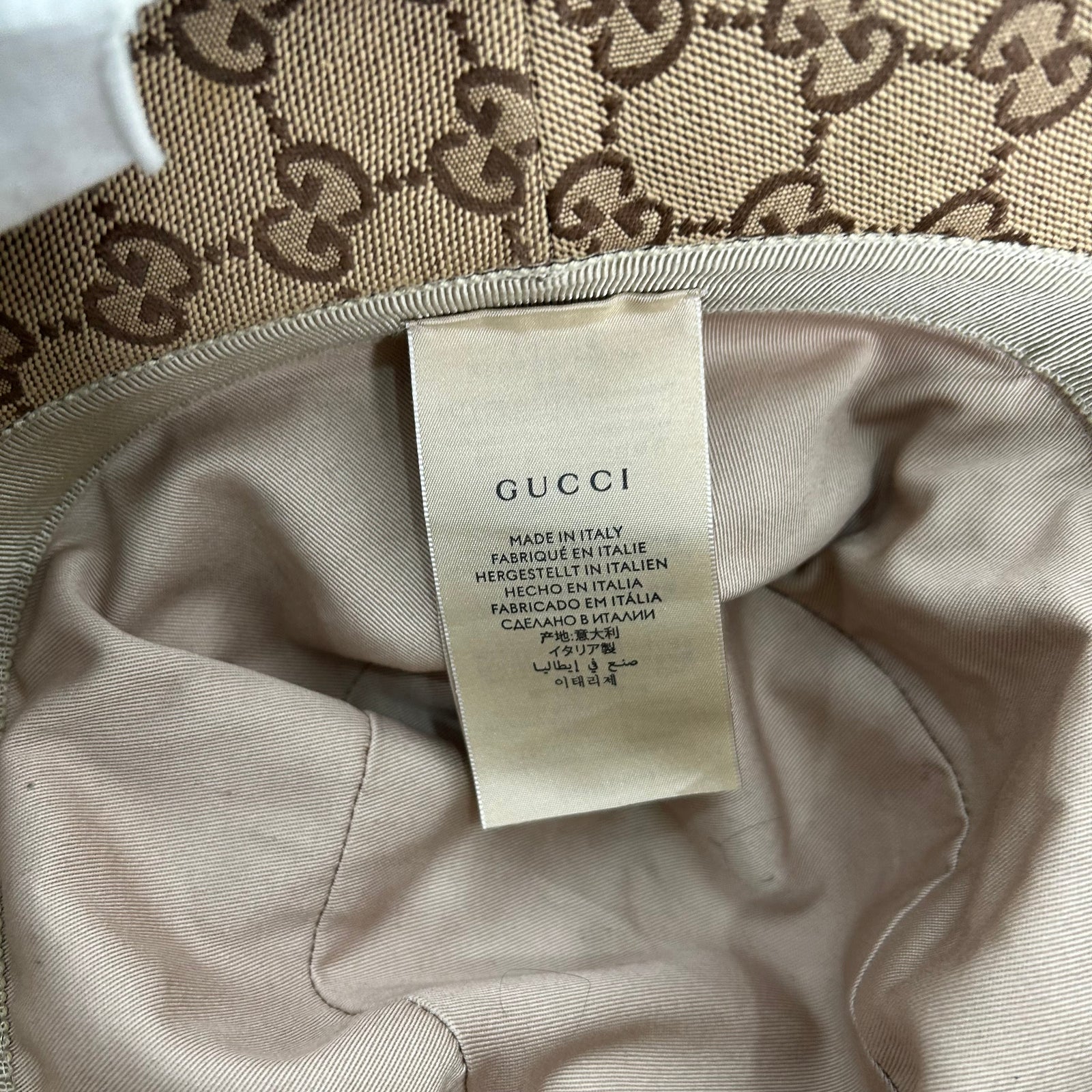 Gucci Brown GG Supreme Canvas Bucket Hat