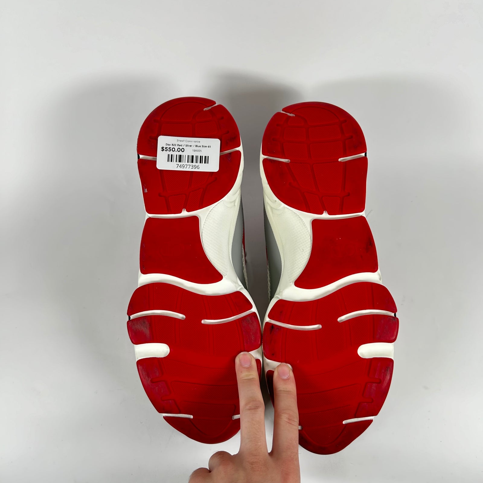 Dior B22 Red / Silver / Blue Size 45