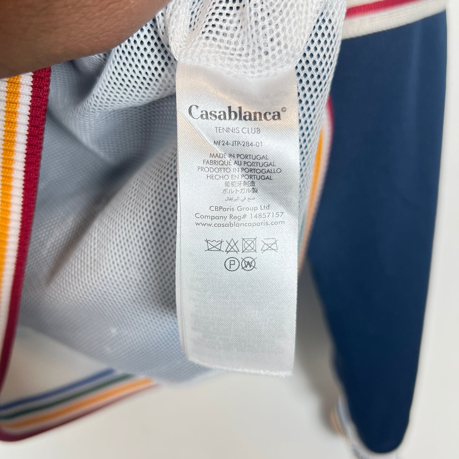 Casablanca Navy Patch Track Varsity Jacket Size S