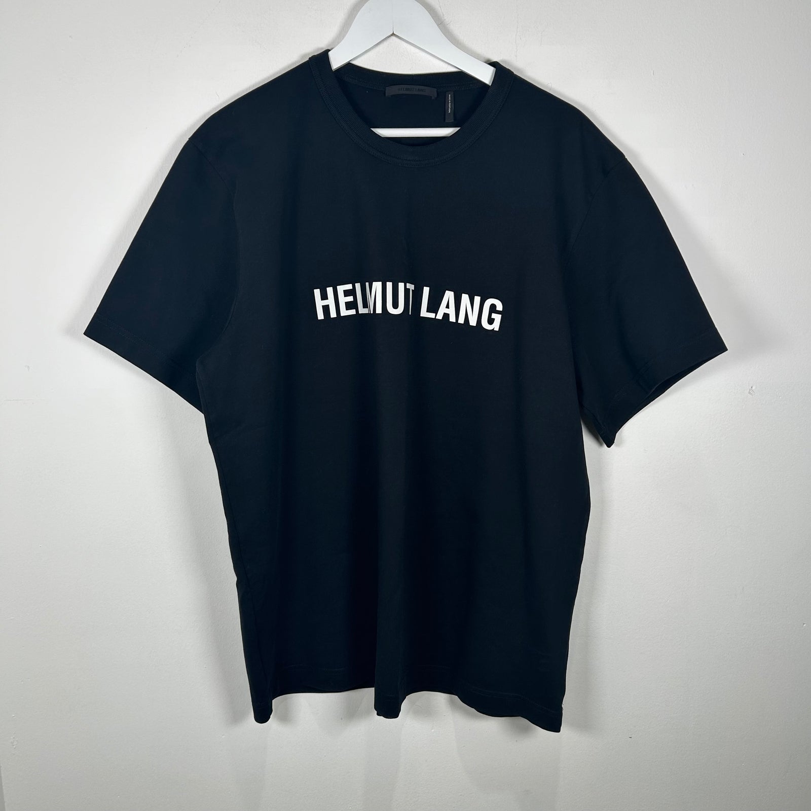 Helmut Lang Black Logo T-Shirt Size XL