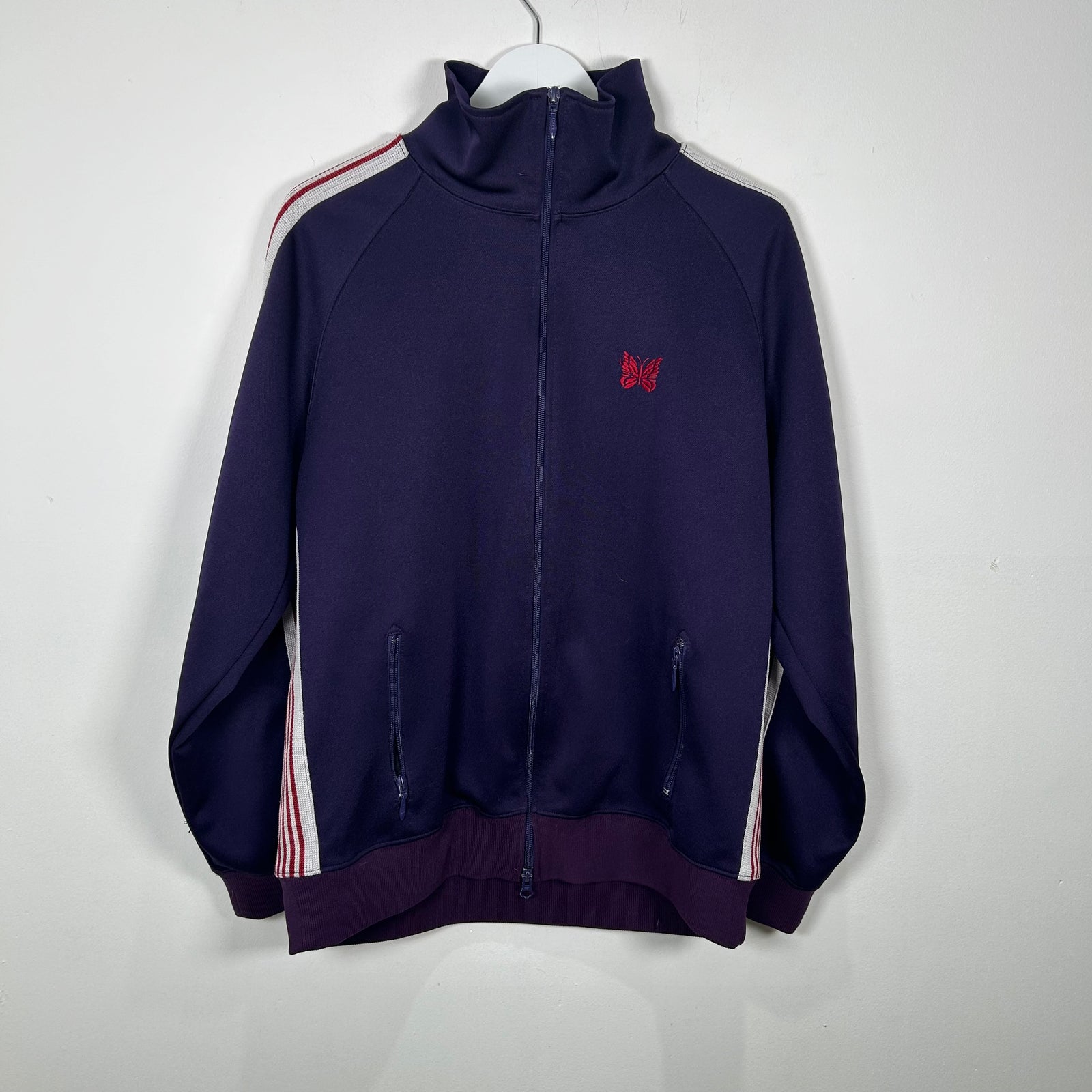 Needles Purple Striped Track Jacket Size XL
