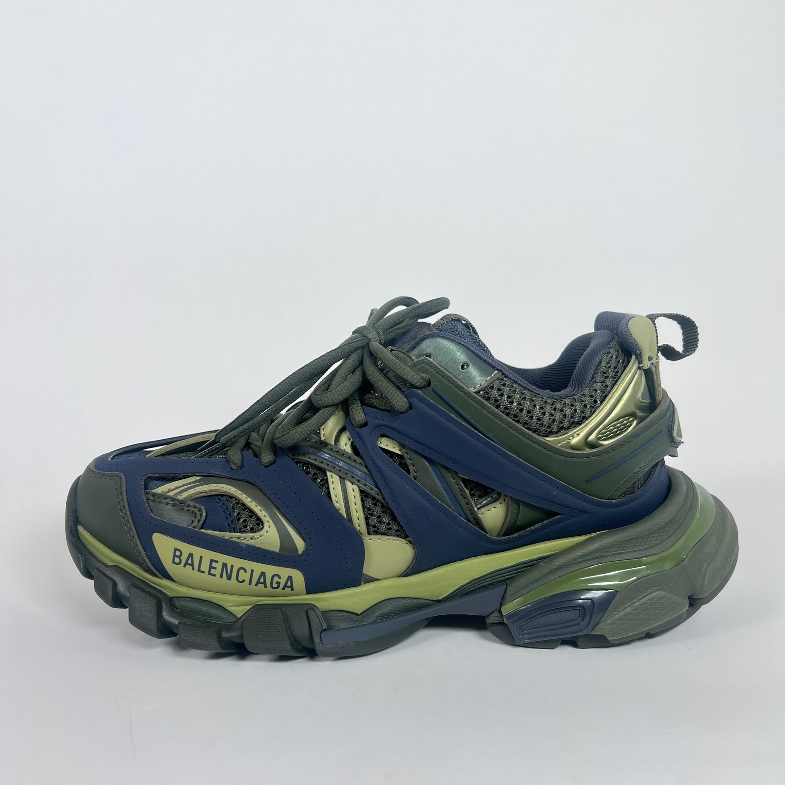 Balenciaga Olive/Navy Track Sneaker Size 36