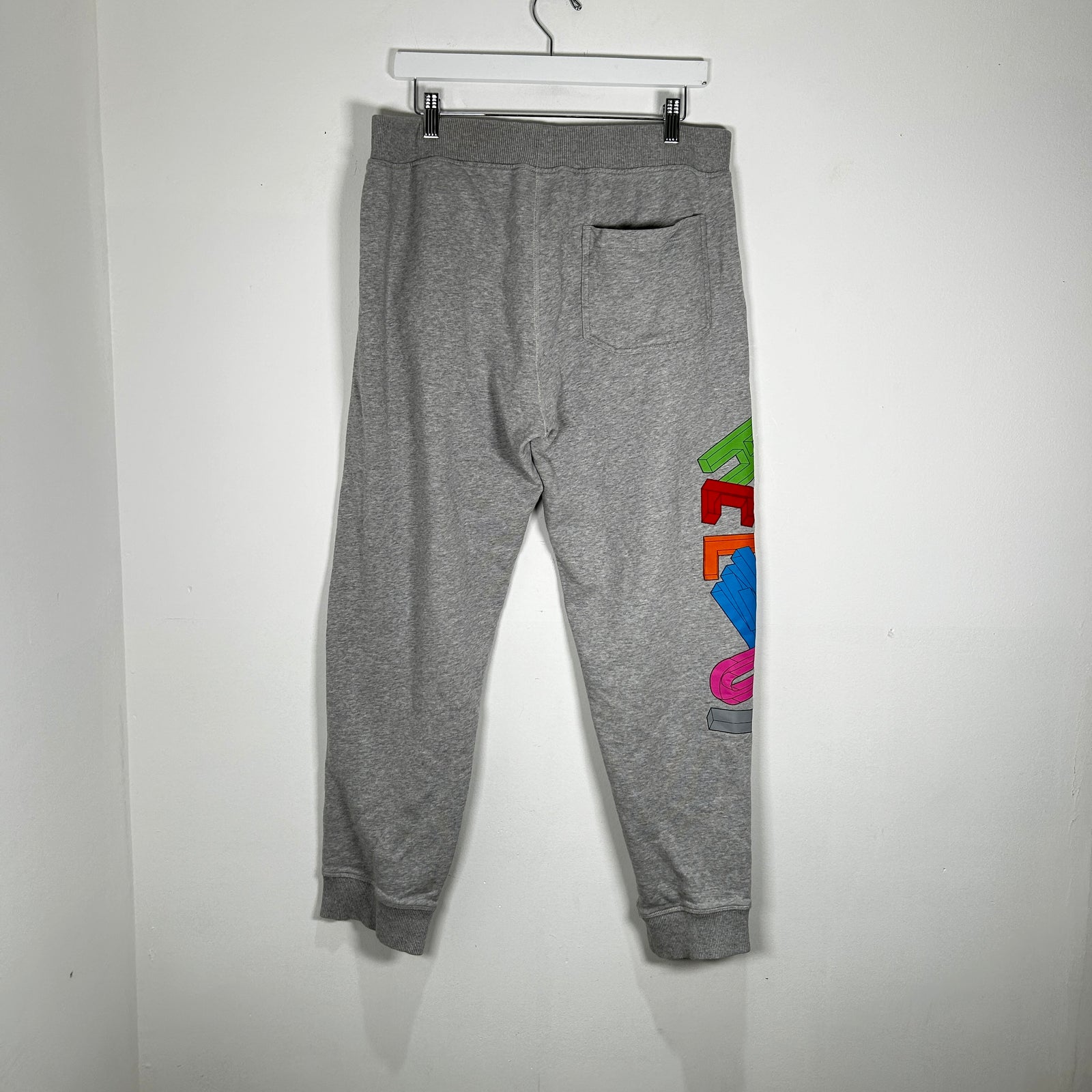 Helmut Lang Grey 3D Logo Sweatpants Size M