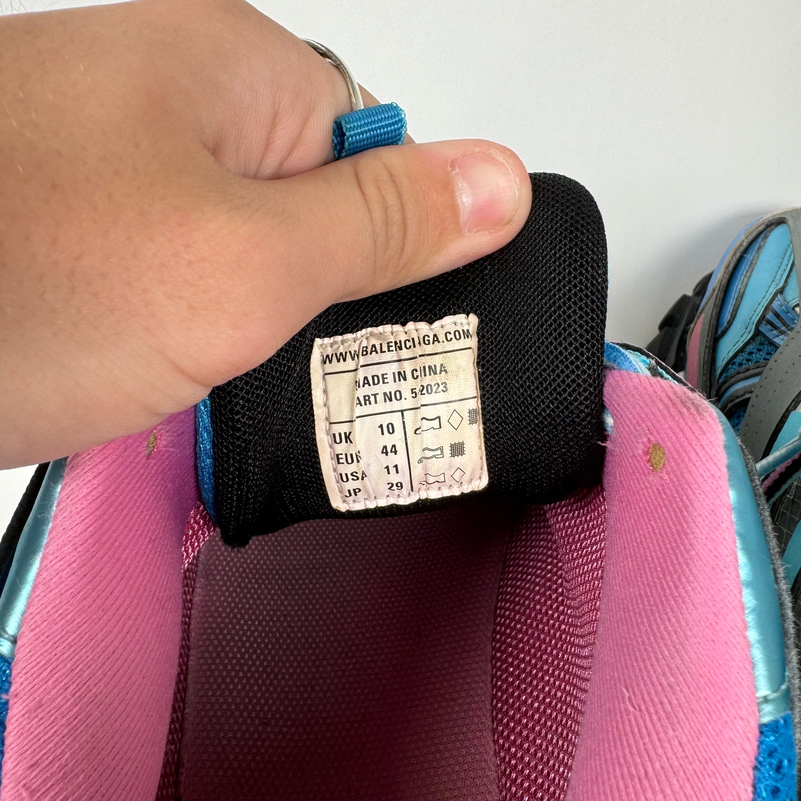 Balenciaga Blue/Pink Track Sneakers Size 44