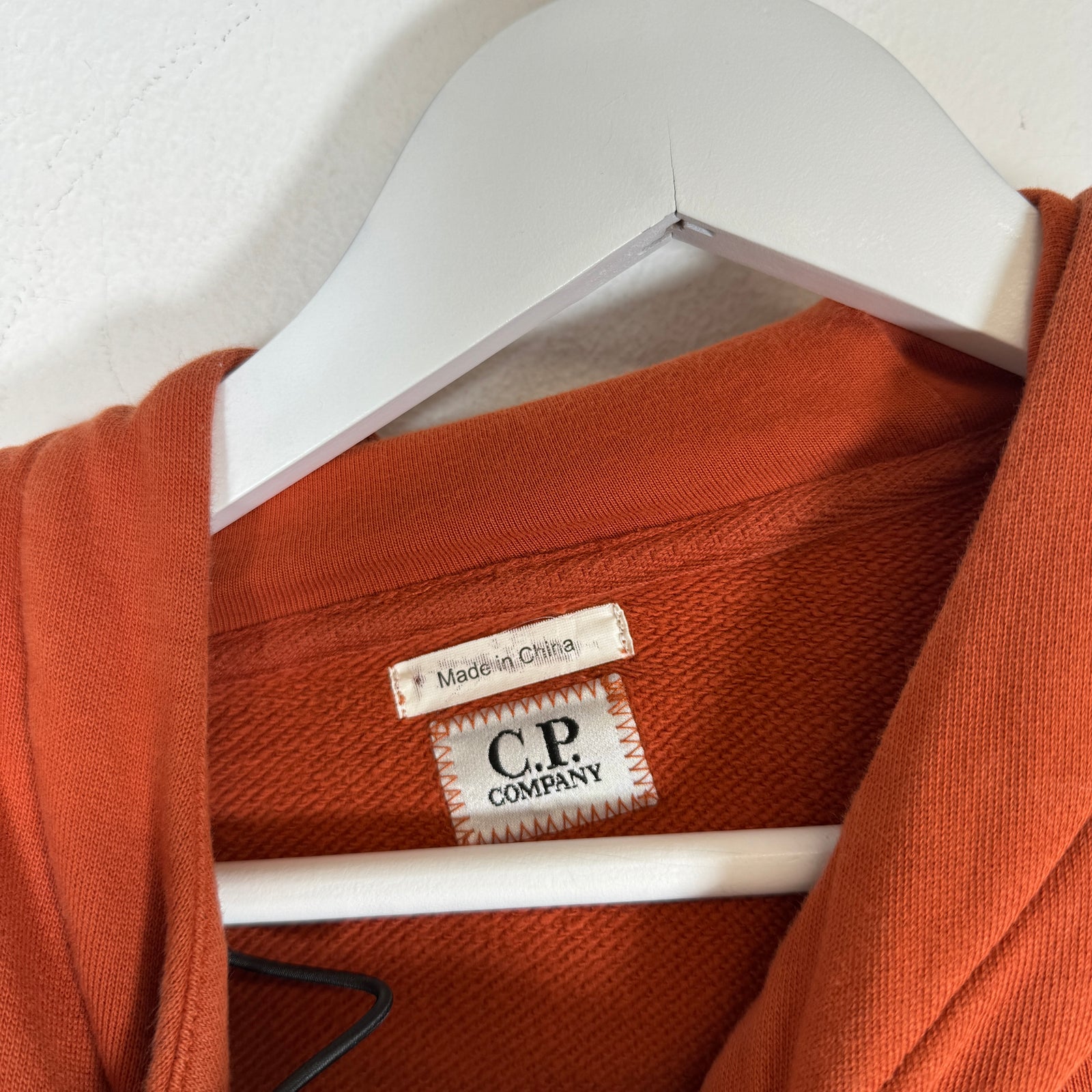 CP Company Orange Zip-Up Hoodie Size XL