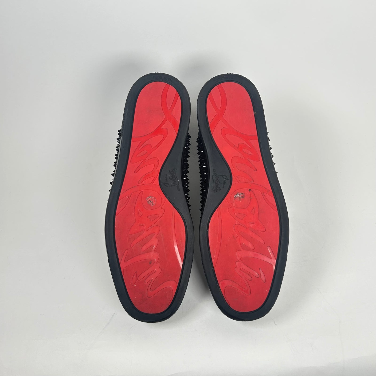 Christian Louboutin Black High-top Spiked Sneakers