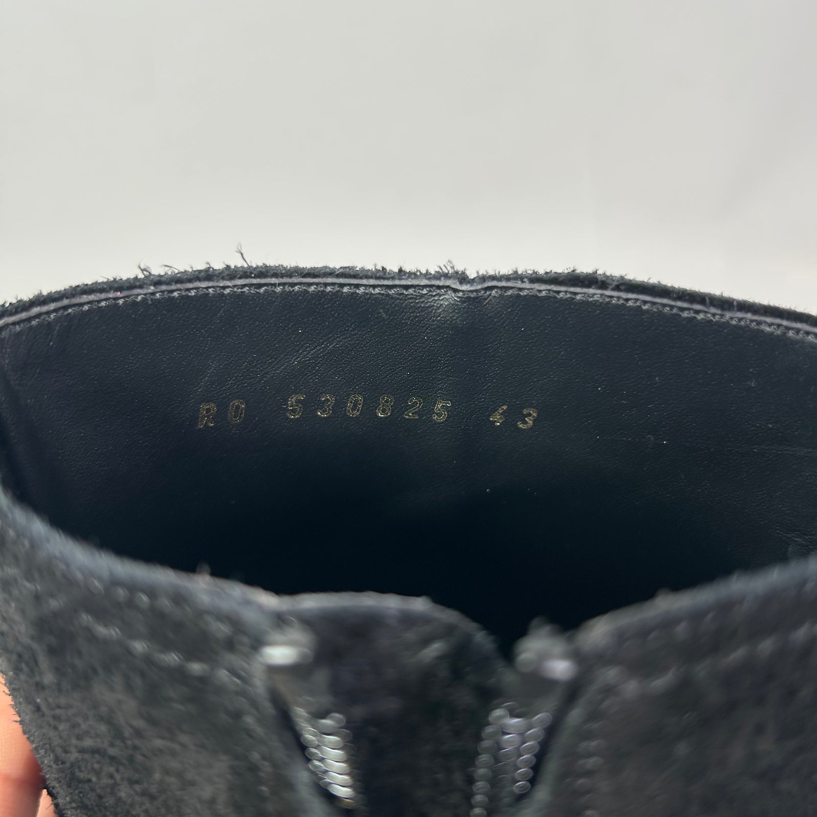 Saint Laurent Black Suede Lukas Boots Size 43