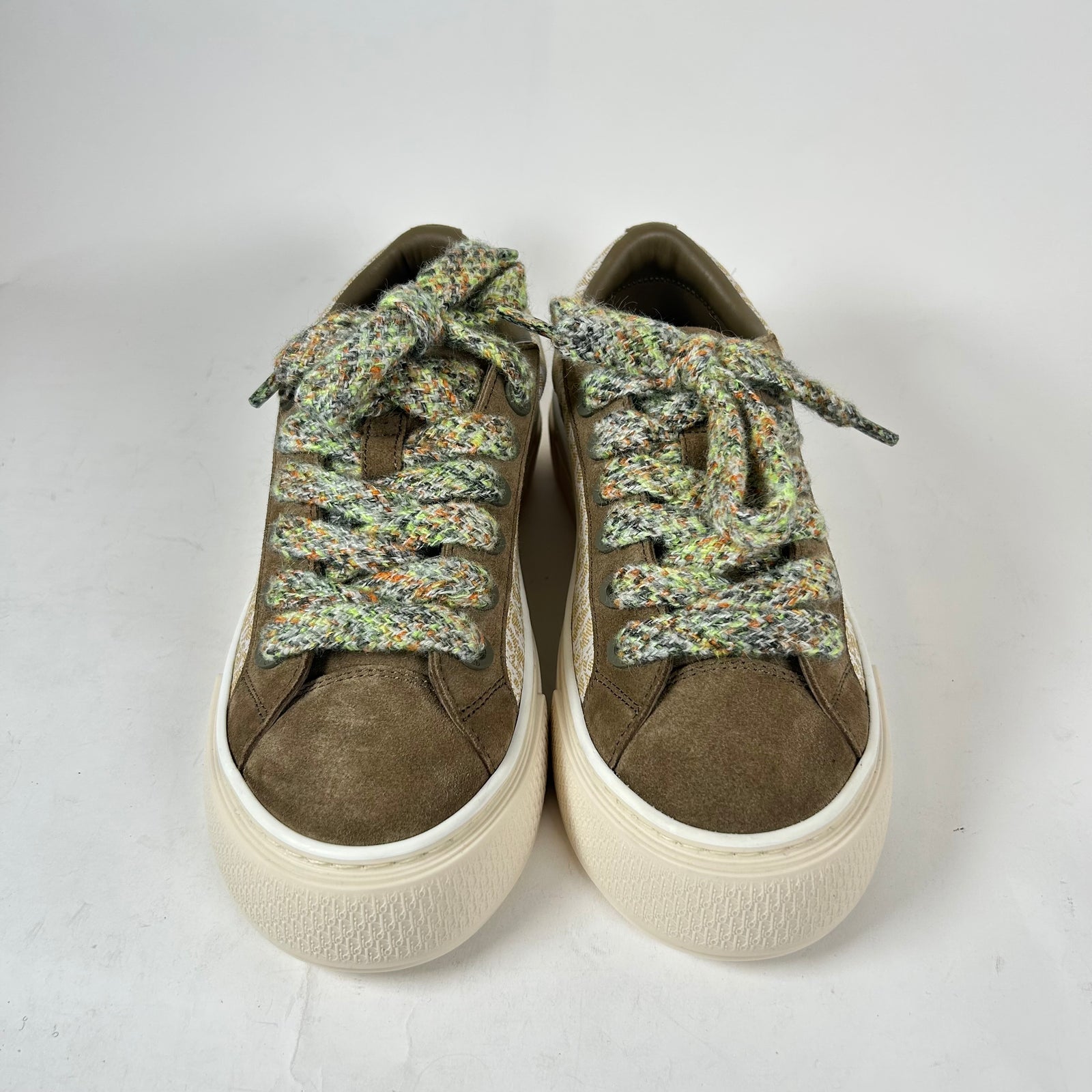 Dior B33 Green/Khaki Oblique Suede Sneaker Size 42