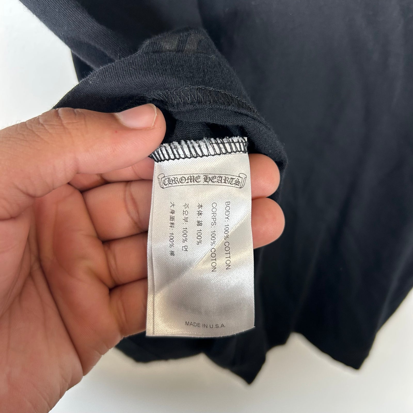 Chrome Hearts Black American Flag T-Shirt Size M