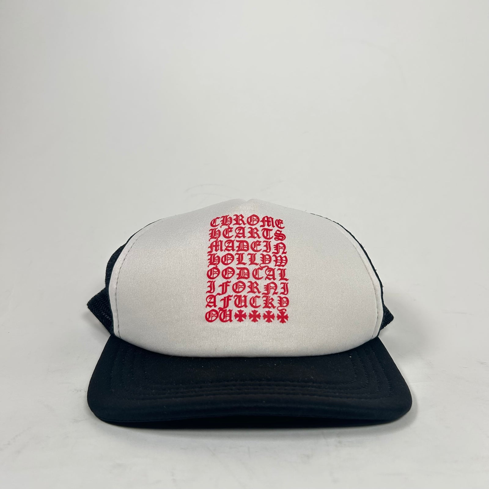 Chrome Hearts Red/White Eye Chart Hat