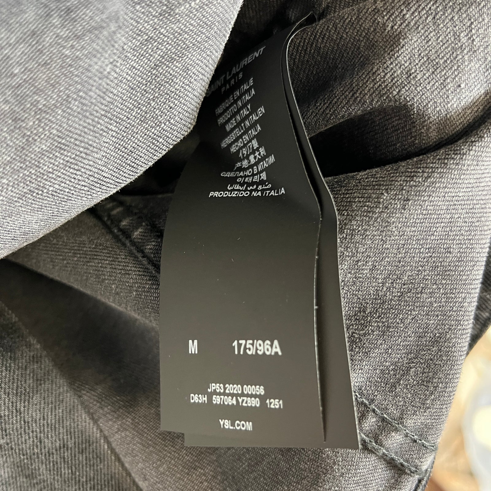 Saint Laurent Black Jean Jacket Size M