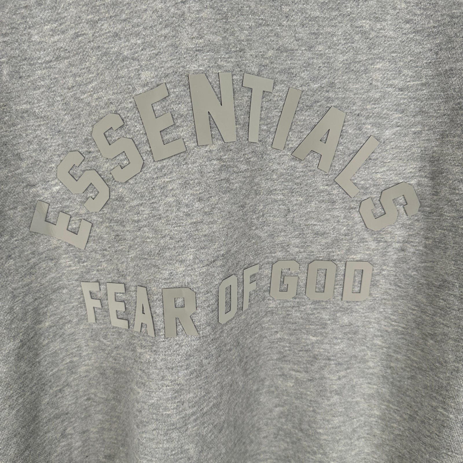 Essentials Oatmeal Nylon Fleece Hoodie Size M