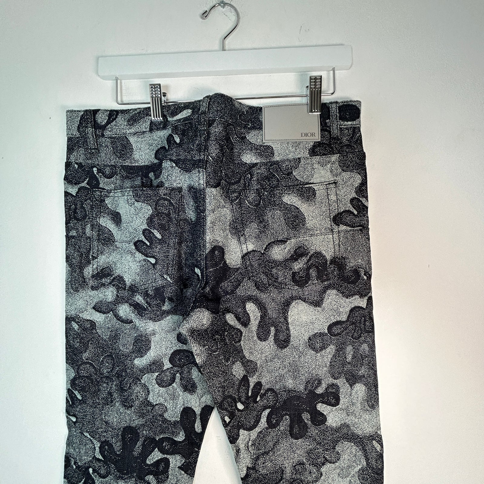 Dior x Peter Doig Grey Camo Jeans Size 30