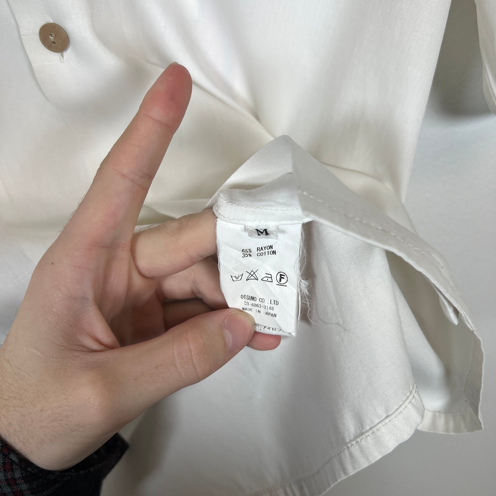 Human Made White Anchor Button Up Shirt Size M
