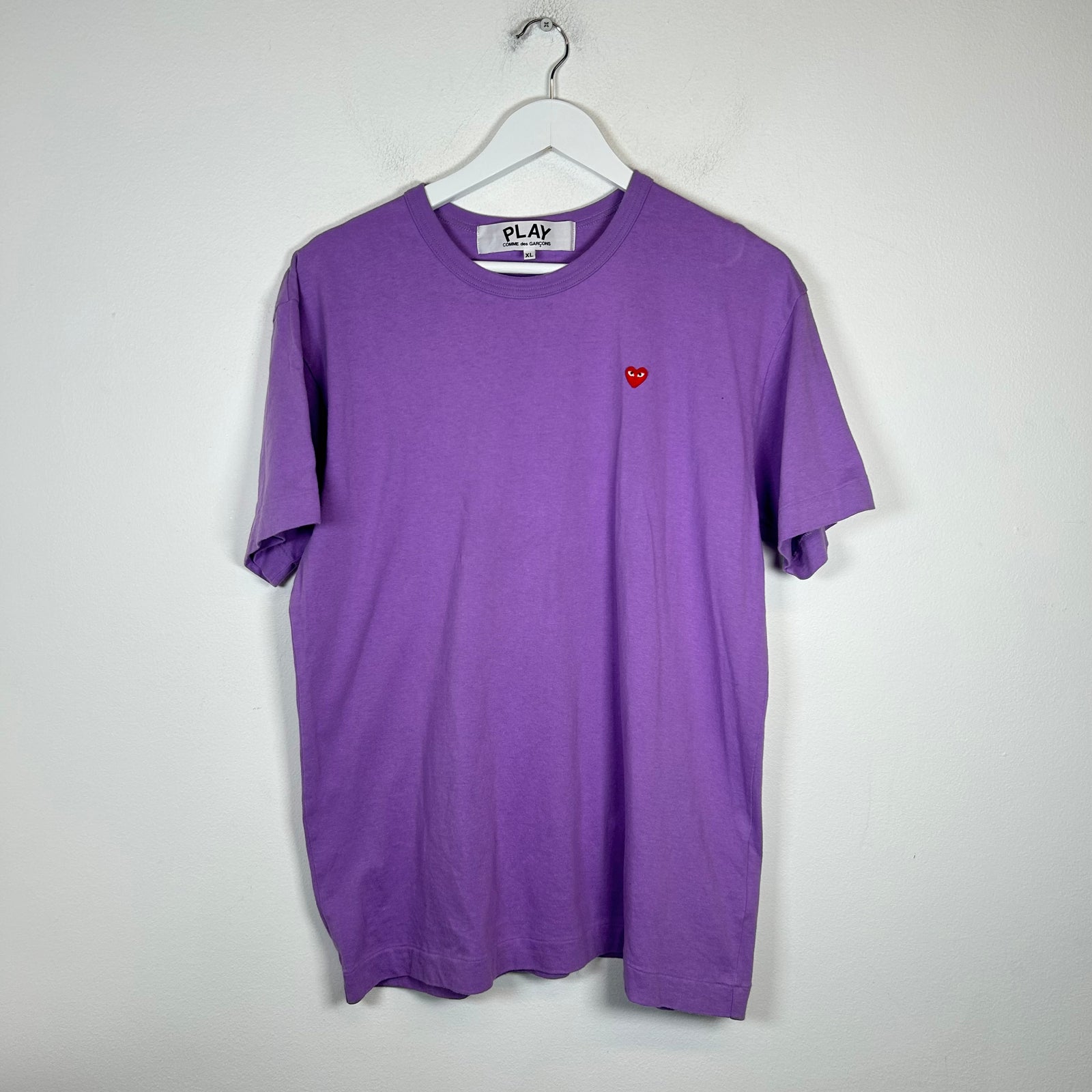 CDG Play Purple Small Logo T-shirt Size XL