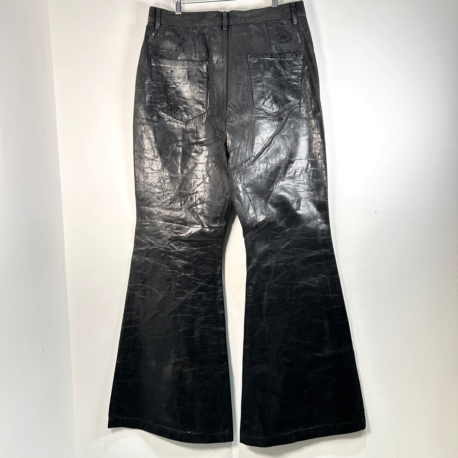 Rick Owens Waxed Bolan Bootcut Size 36