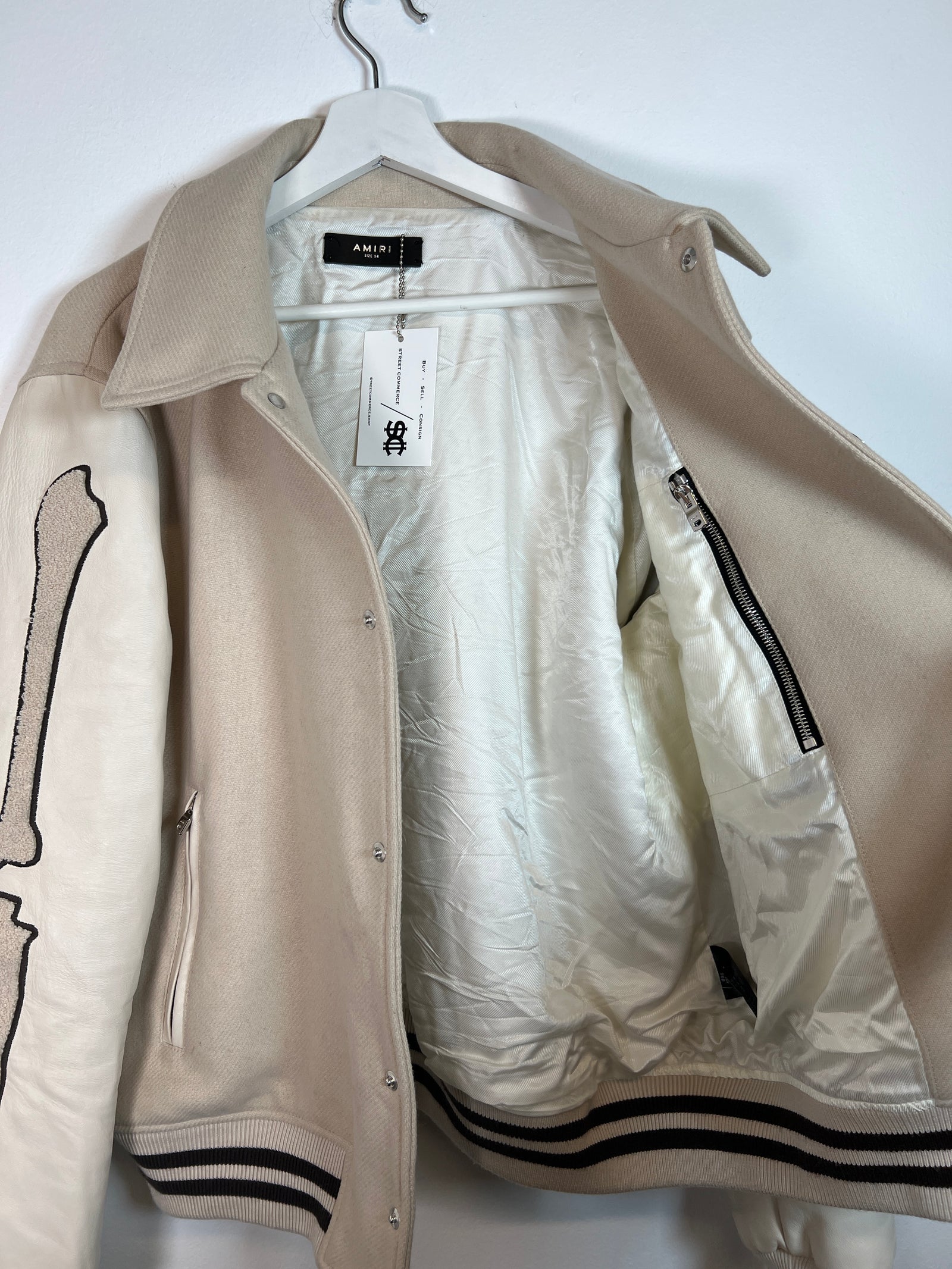Amiri Bone Varsity Jacket Size L