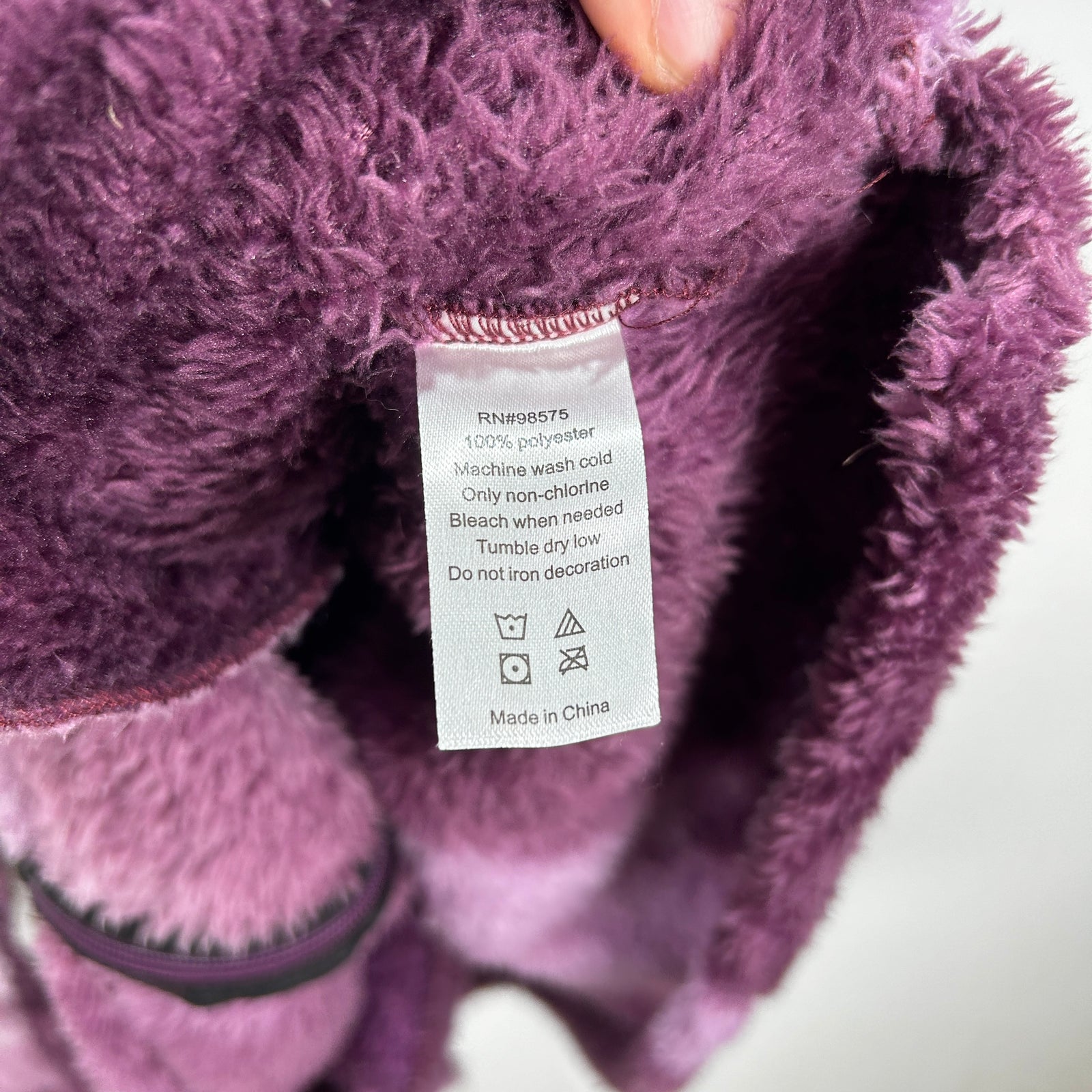 Sinclair Purple Fleece Size M