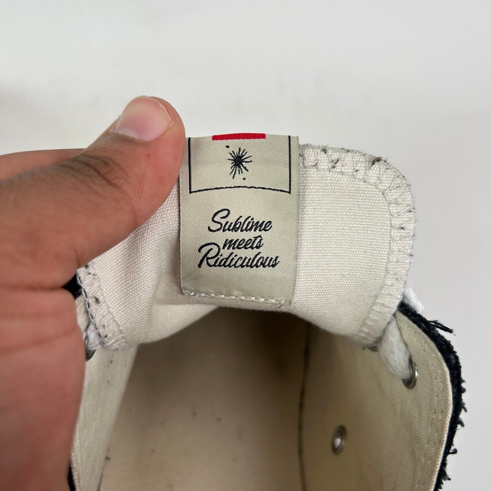 Maison Mihara Yasuhiro Black/White Peterson OG Sole Canvas Low-Top Sneaker Size 45
