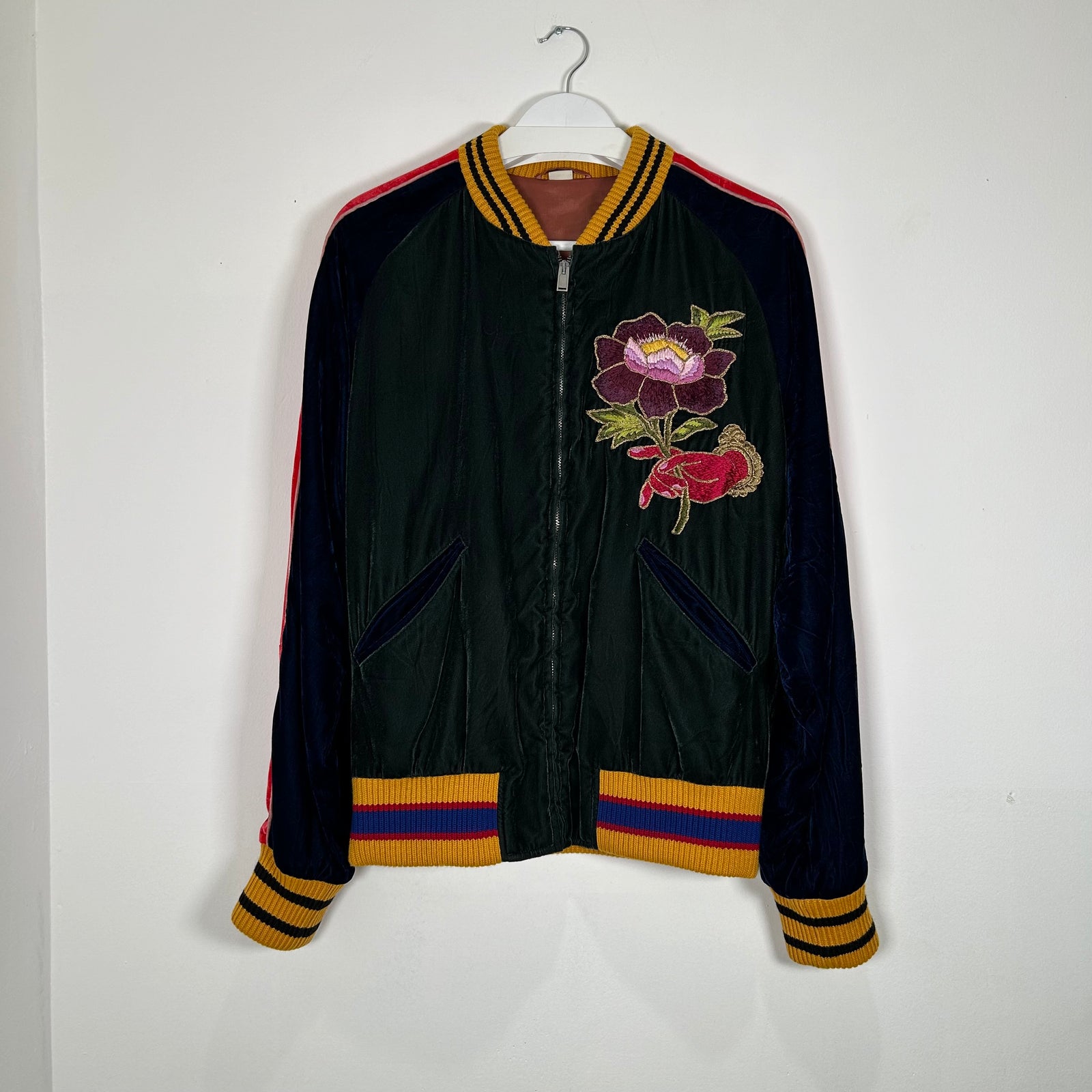 Gucci Velour Snake Bomber Jacket Size S
