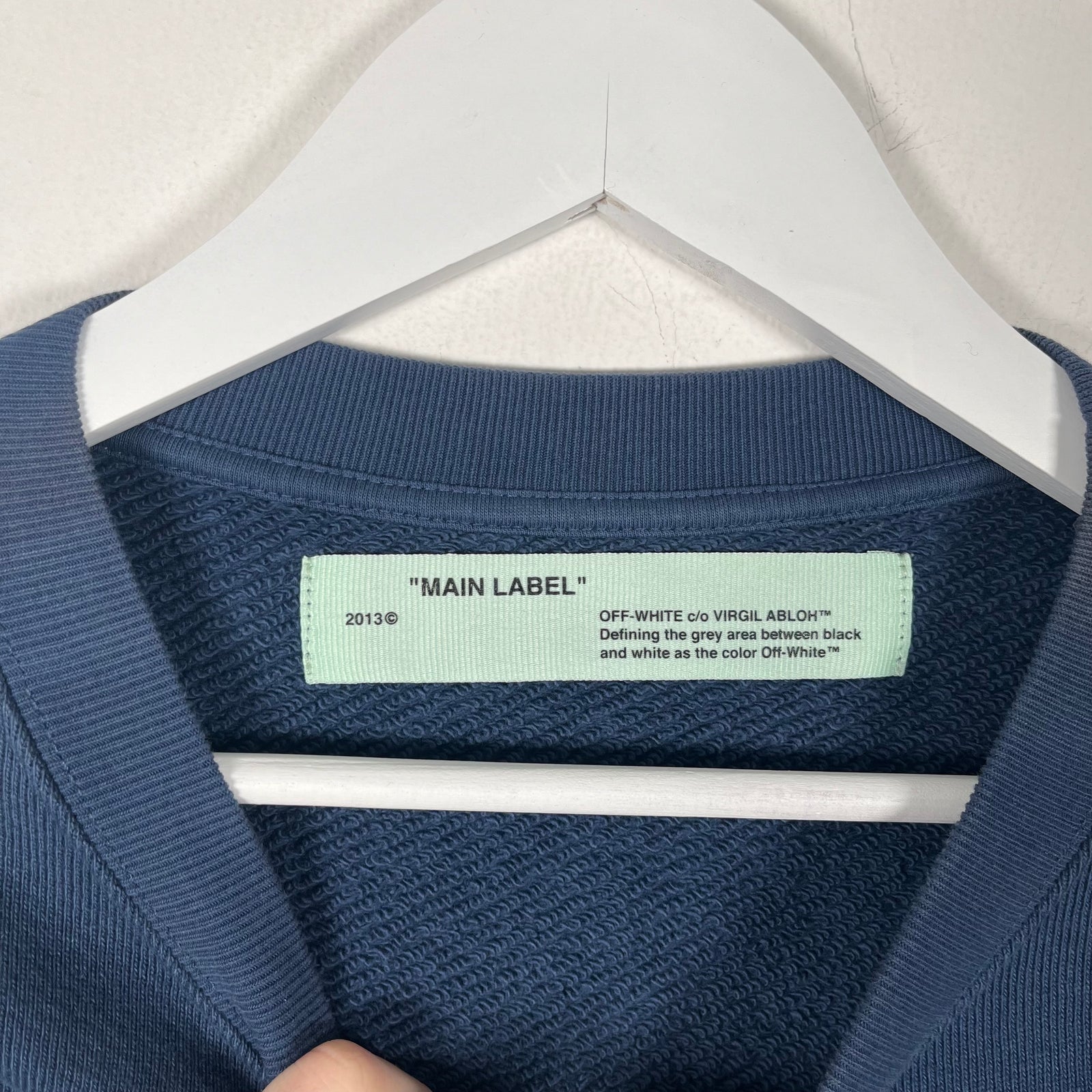Off White "Impressionism" Navy Crewneck Size S