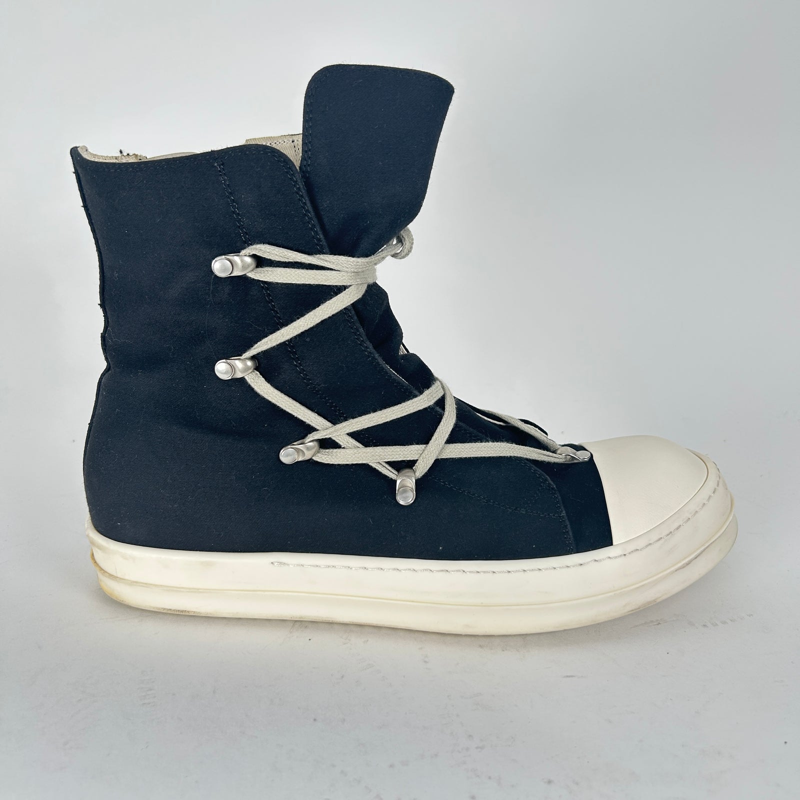 Rick Owens Black Hex High-Top Ramones Size 11.5