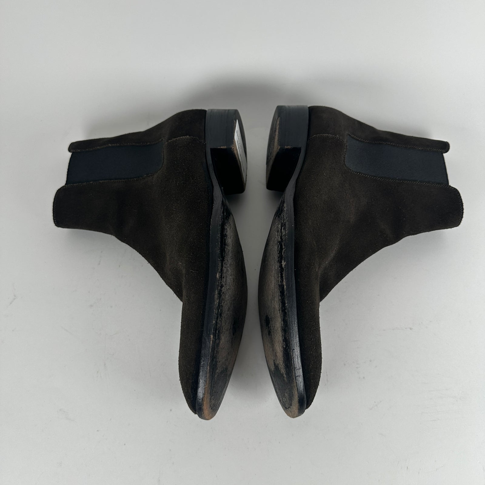 Saint Laurent Chocolate Suede Chelsea Boot Size 43