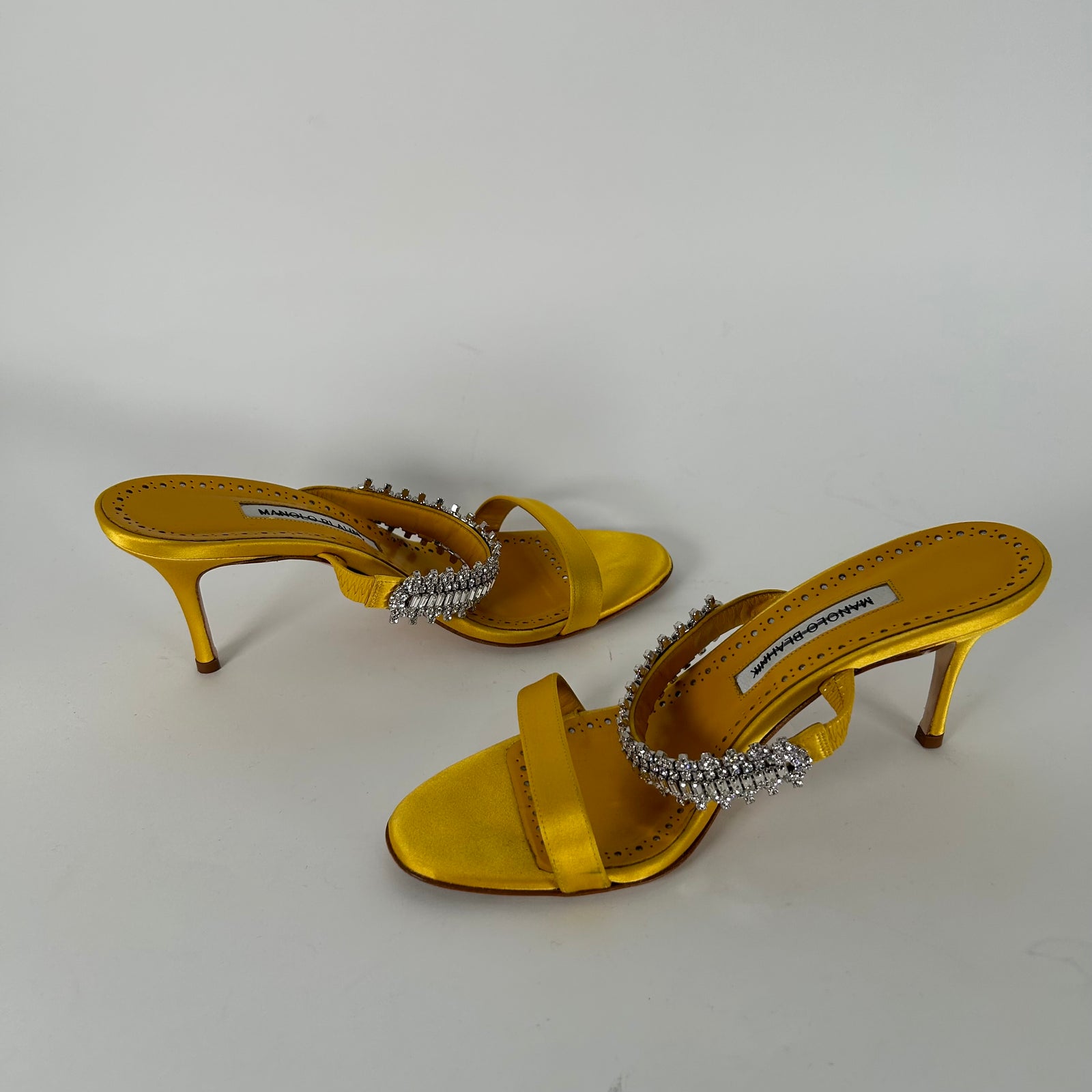 Manolo Blahnik Sako Embellished Sandals Size 39