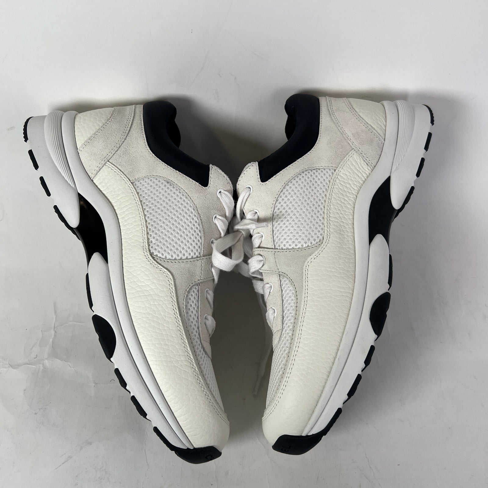 Chanel Interlocking CC Suede Calfskin Grained Leather Runners