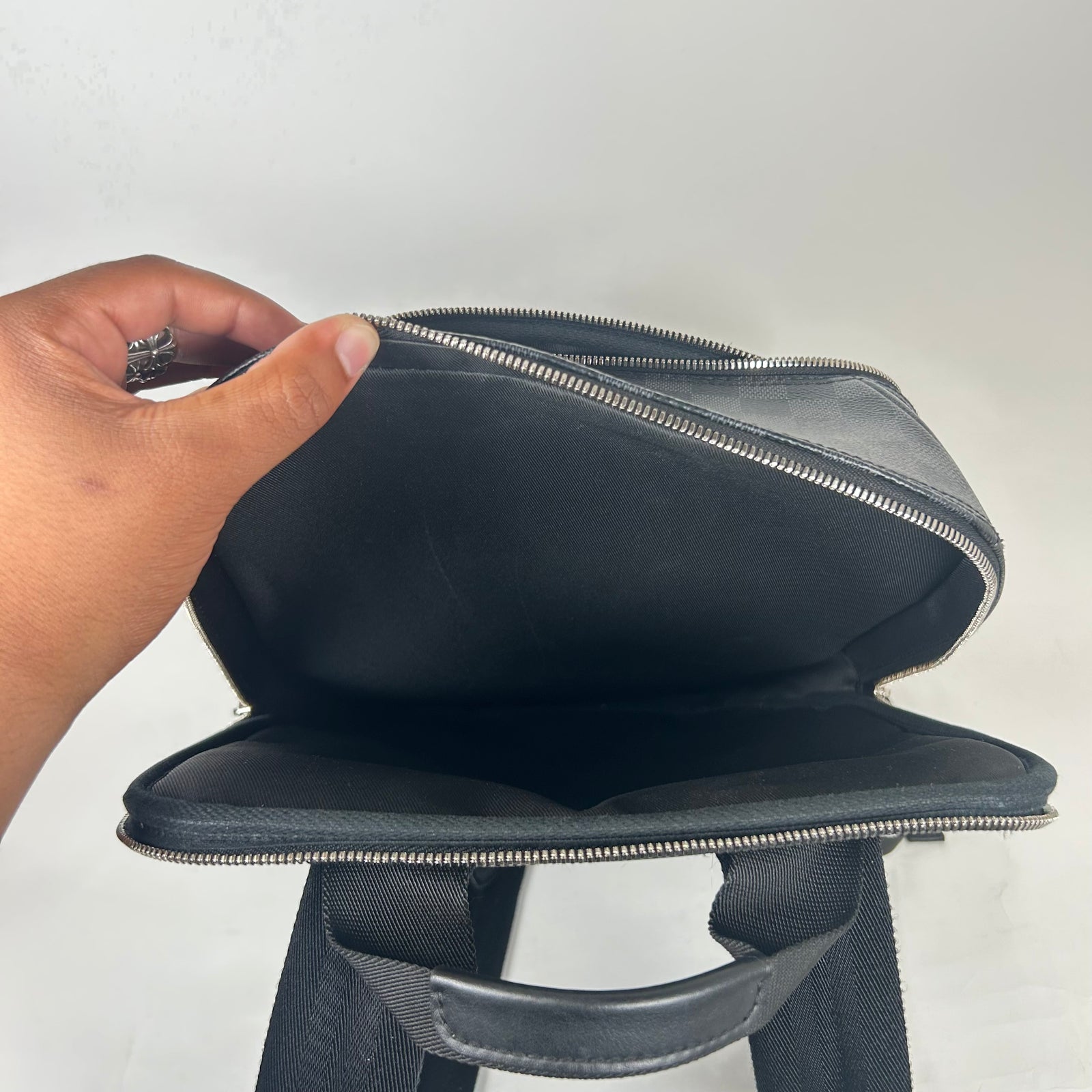 Louis Vuitton Black Damier Michael Backpack
