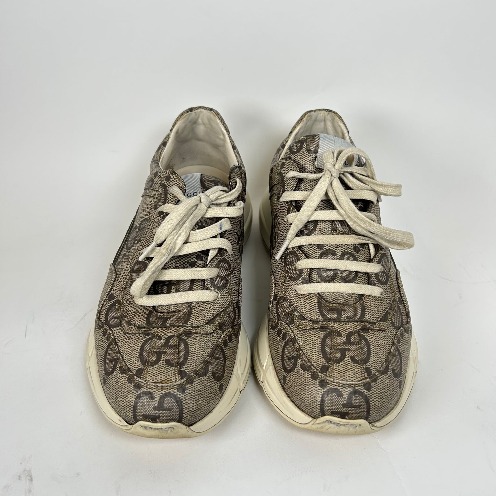 Gucci Beige Maxi GG Rhyton Sneaker Size GG 9.5