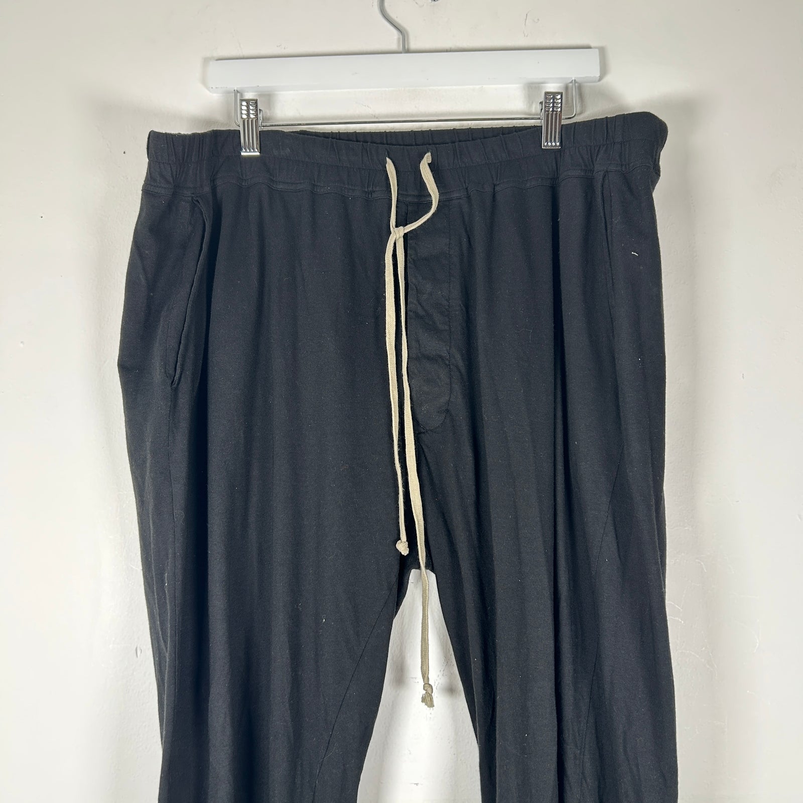 Rick Owens DRKSHDW Black Thin Drop Crotch Sweats Size XXL