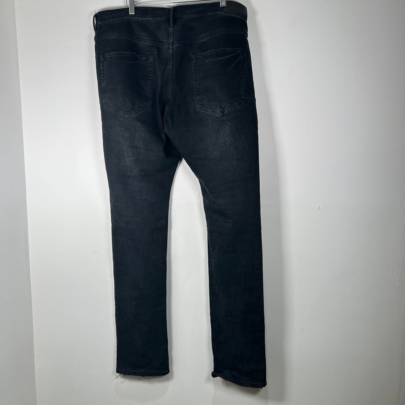 Purple Black Distressed Jeans Size 38