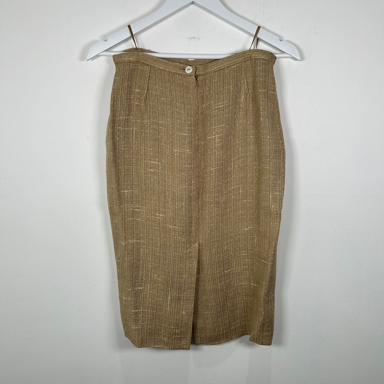 Dolce&Gabbana Khaki Tweed Skirt Size 40