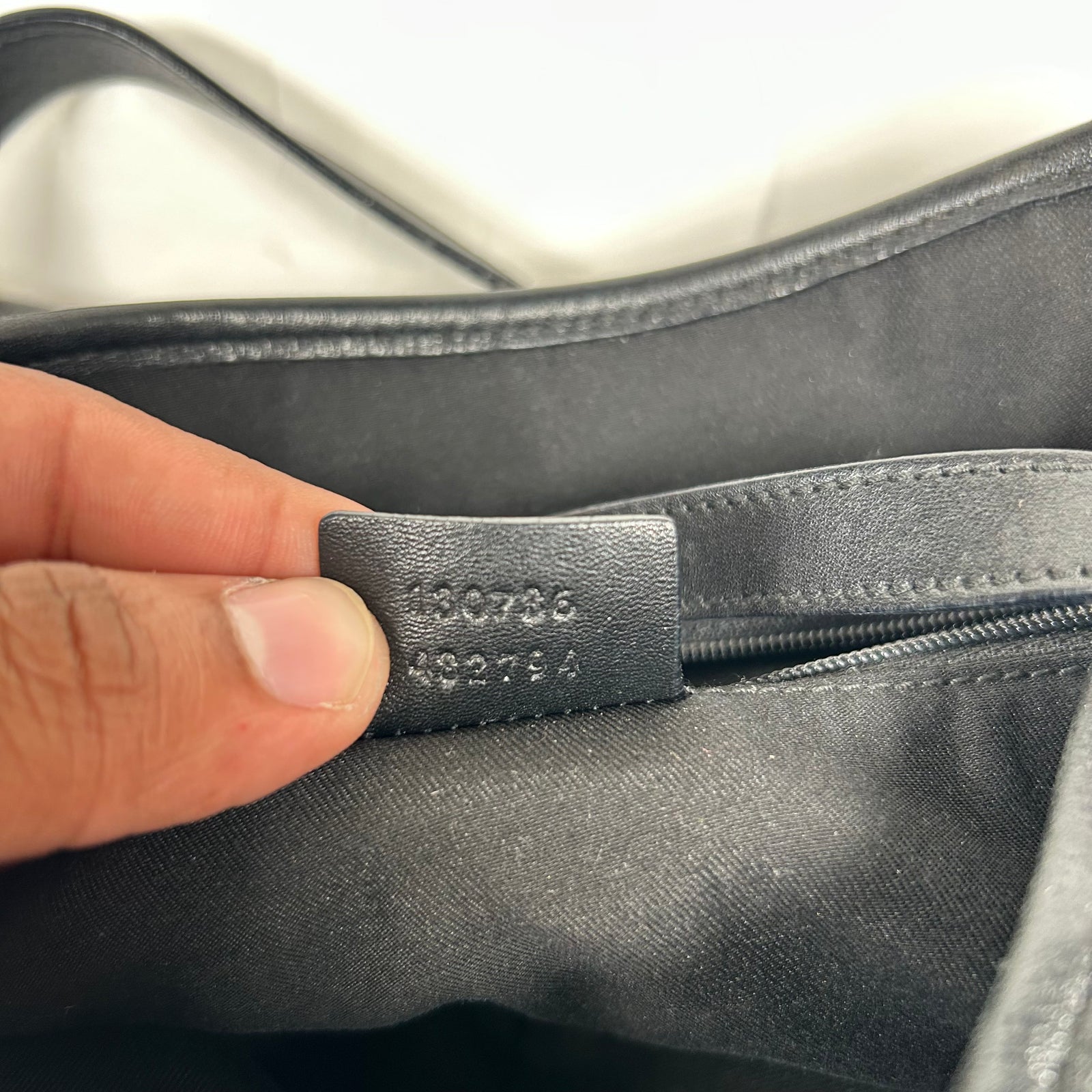 Gucci Black Abbey Calfskin Leather Bag